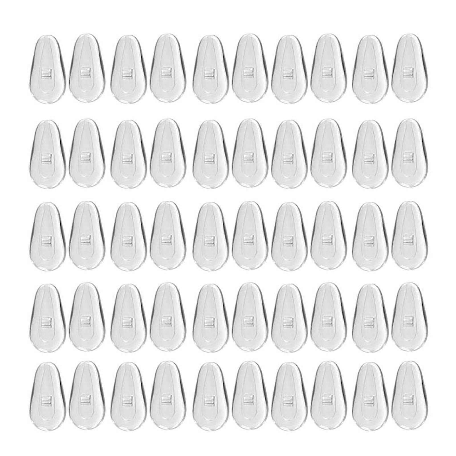 25 Pair Unisex Soft Silicone Nose Pads Screw-in Eyeglass Nose Pads Anti-slip Eyeglass Nose Pads Thin for Students Teens