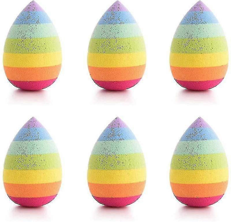 Pack of 6 Multicolored Foundation Sponges for Puff Application