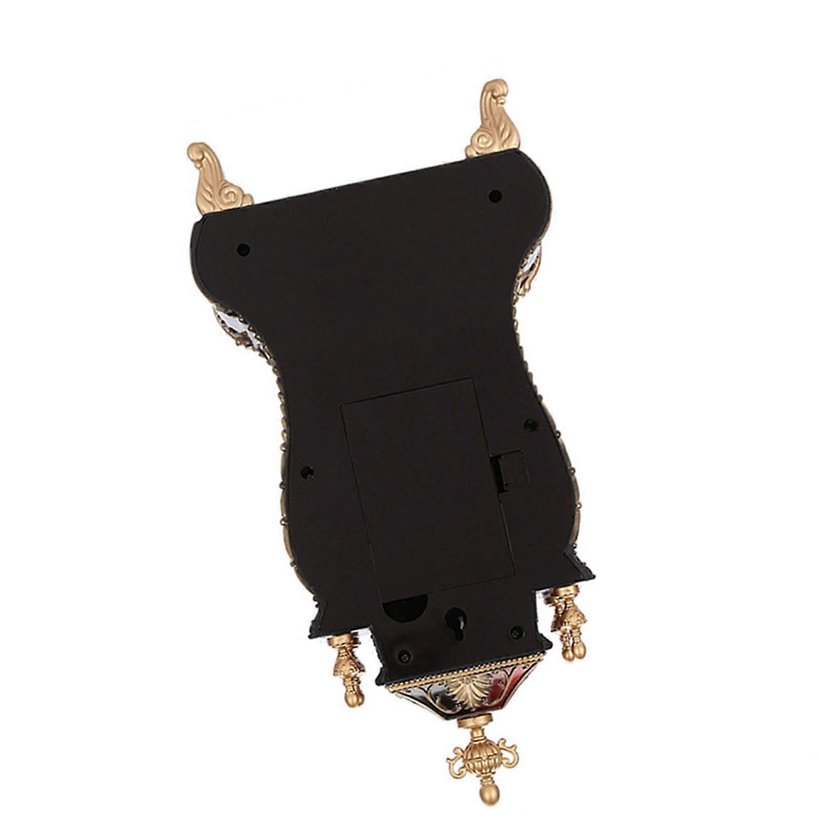 Alarm Clock, Vintage Table Clock White Brown Retro Alarm Clock Vintage Style Plastic Table Clock Antique Home Hotel Decorative Desk Alarm Clocks(Brown