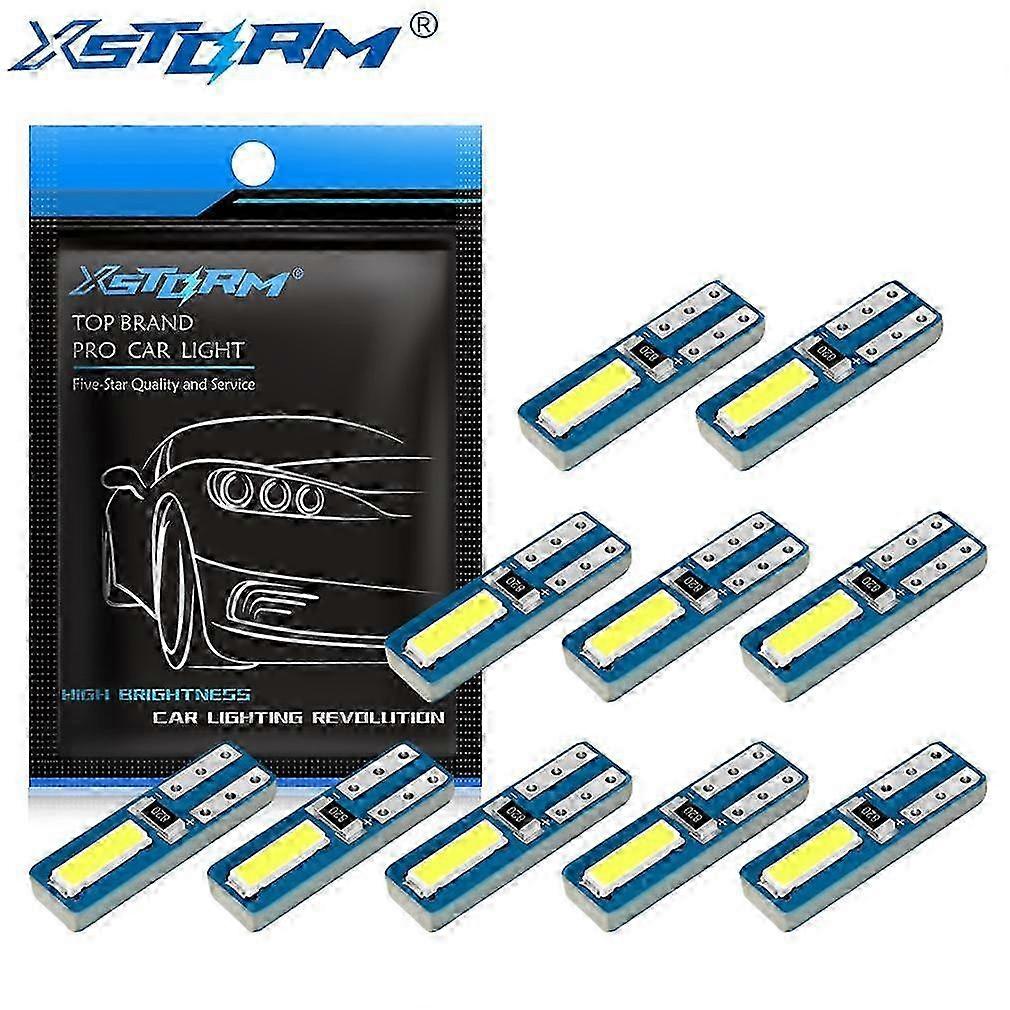 10db Canbus T5 W3W 74 286 W1.2W LED ék műszerfal lámpák 12V autó belső lámpák izzó figyelmeztető jelző műszer fehér piros