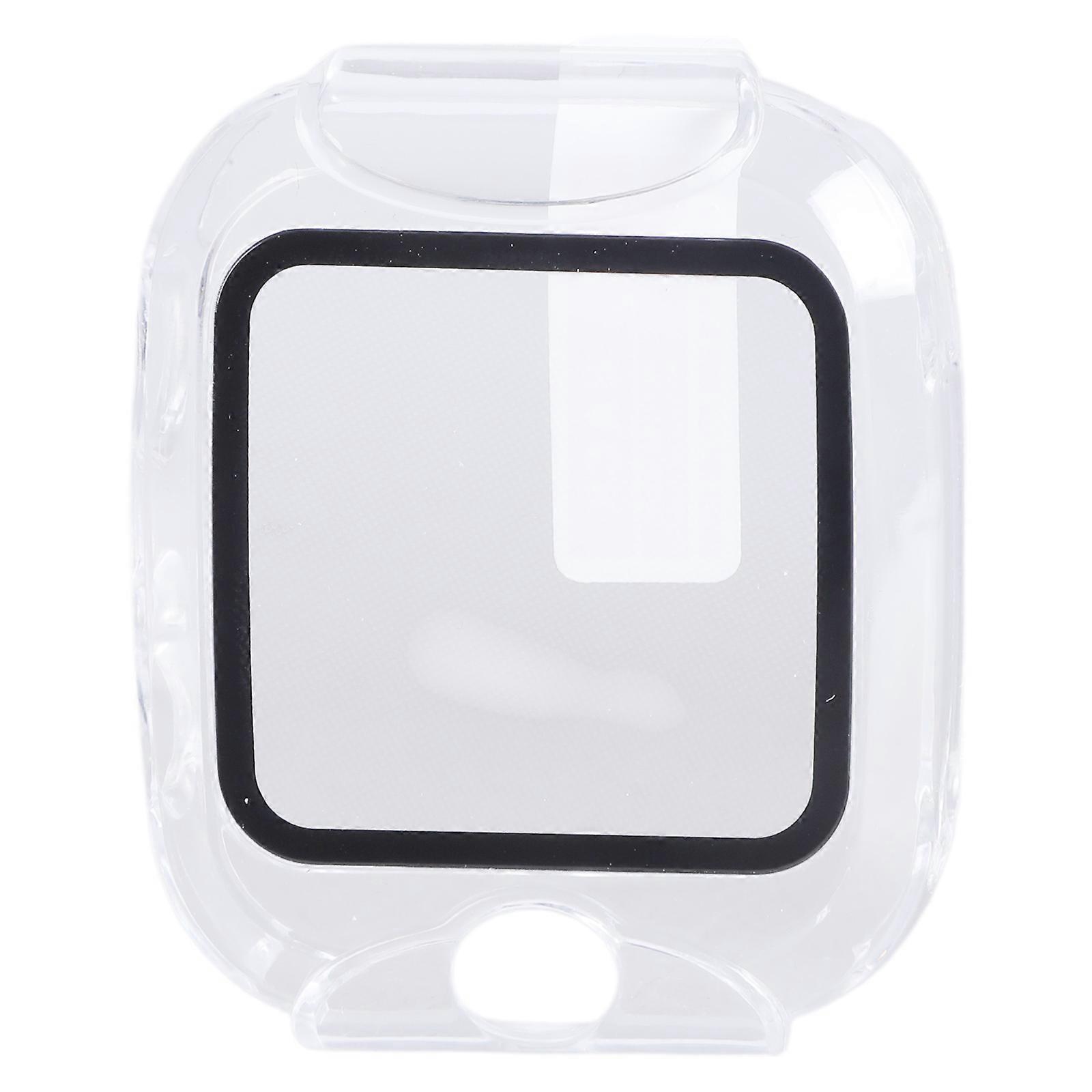 Tempered-Glass Film + for Case Screen Protector Full Coverage Cover PC Hard Frame for Shell for Smart Watch Housing For  Clear