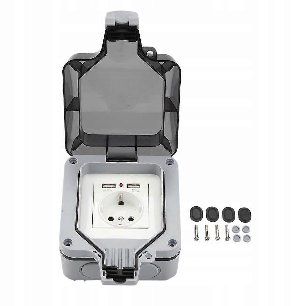 Ip66 16a Waterproof Electric Socket With Usb