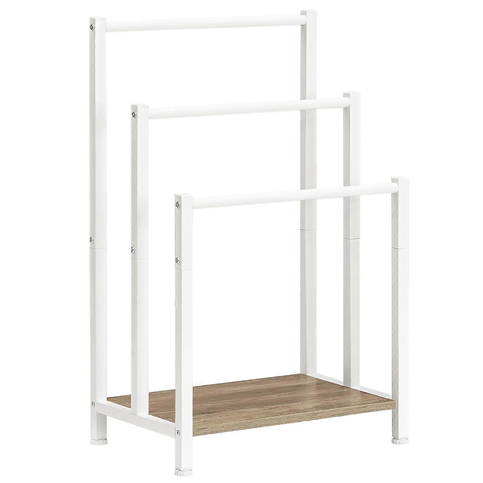 3 Tier Blanket Rack Industrial Metal Drying and Display Rack with Shelf for Bathroom 16.9" L x 11" W x 31.9" H