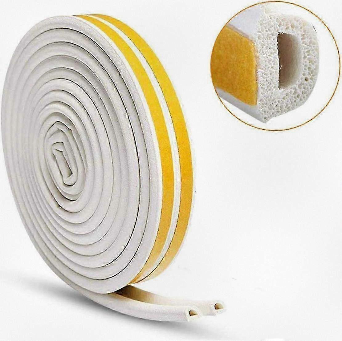10m D-Shaped Rubber Weatherstrip for Door and Window Insulation Against Draft and Noise