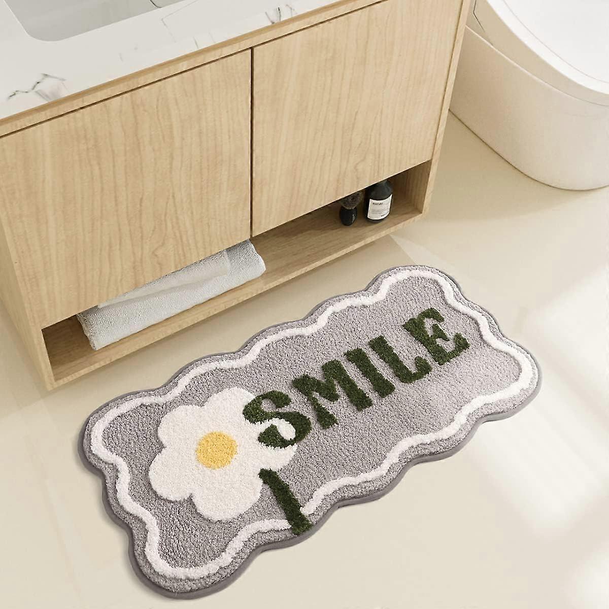Thick Microfiber Bath Rugs 15.7 x 31.4 Inches Soft Absorbent Non-Slip Machine Washable Shower Mats