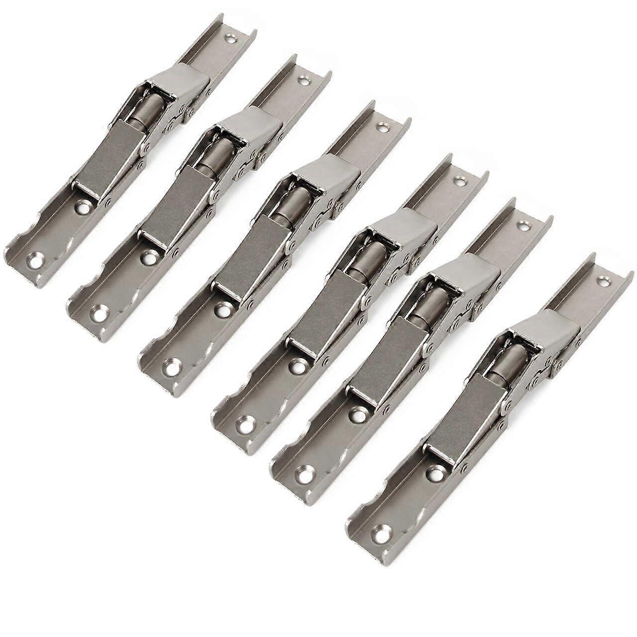 6 Pc Folding Hidden Door Shelf Hinge Set for Table Furniture, Heavy-Duty Steel, Adjustable, Easy Installation