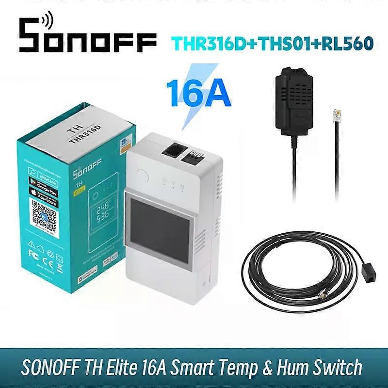 SONOFF TH Elite/Origin WiFi Smart Switch Home Temperature Humidity Monitoring Sensor Switch Works With Alexa Google Home EWeLink