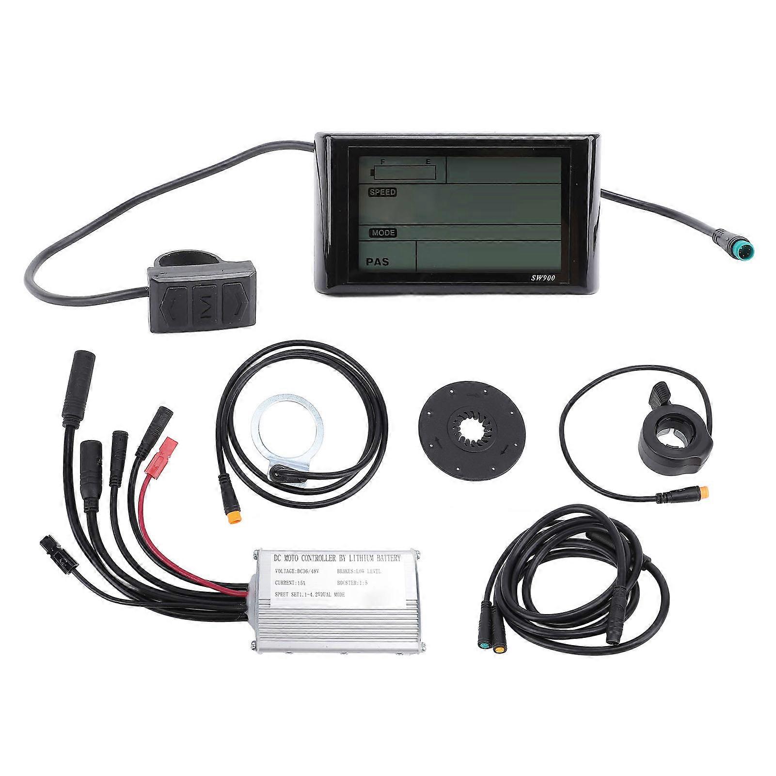 36 48V Cycle Conversion 1 to 2 Water Proof 15A Controller SW900 Display Panel Kit for Electric Scooter