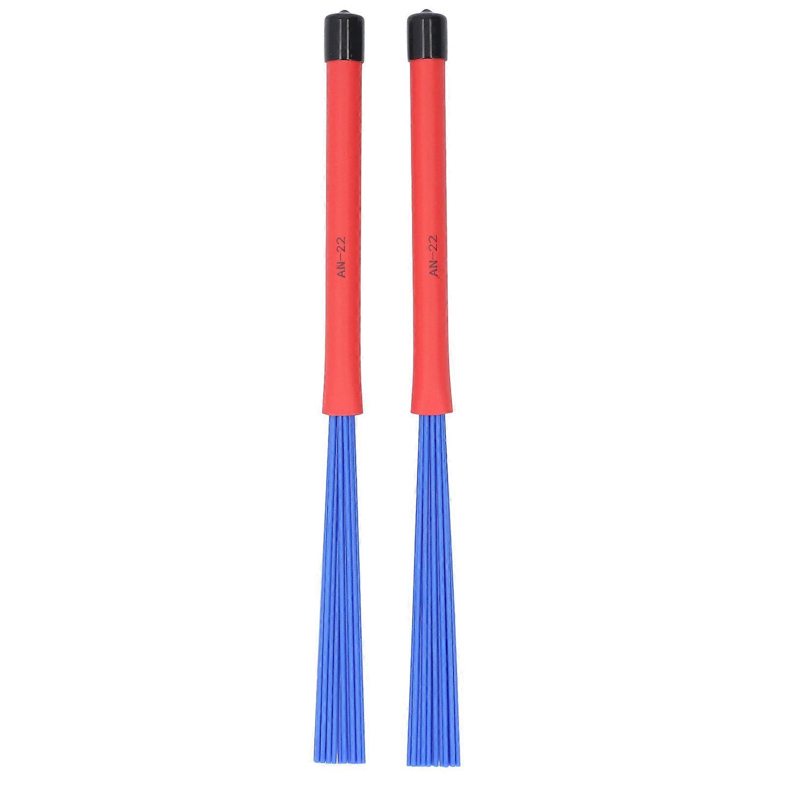 2PCS Retractable Brushes Plastic Bristles Rubber Handle Drumstick Brush Replacement Drum Accessories