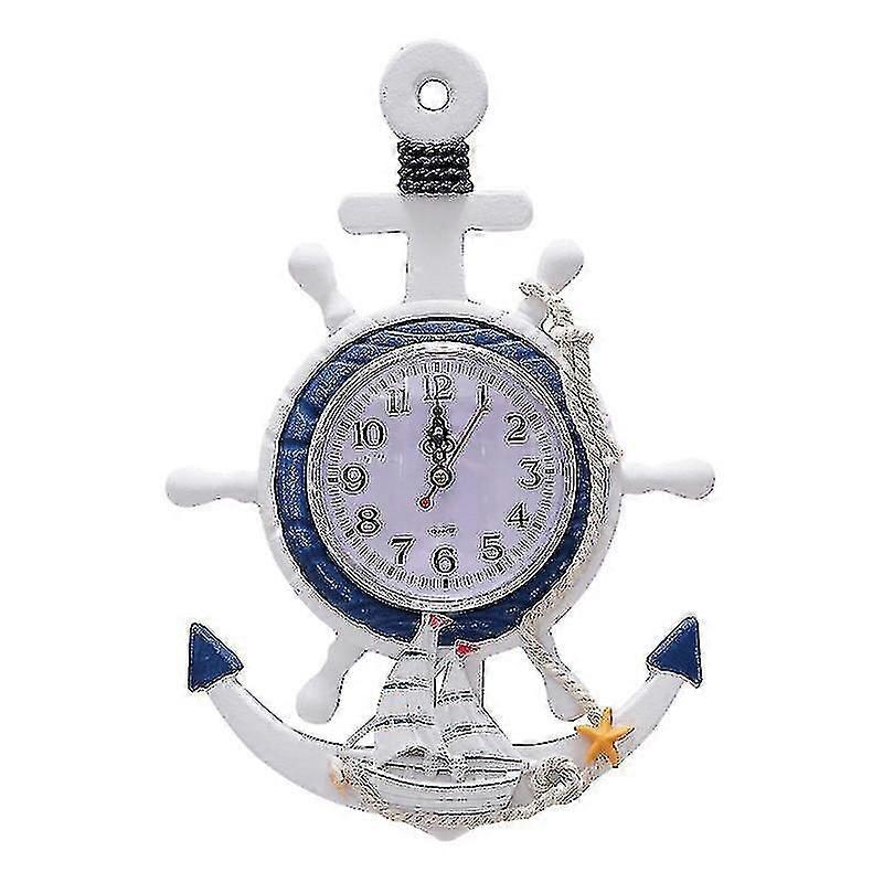 Blue And White Anchor Creative Wall Clock (type B)