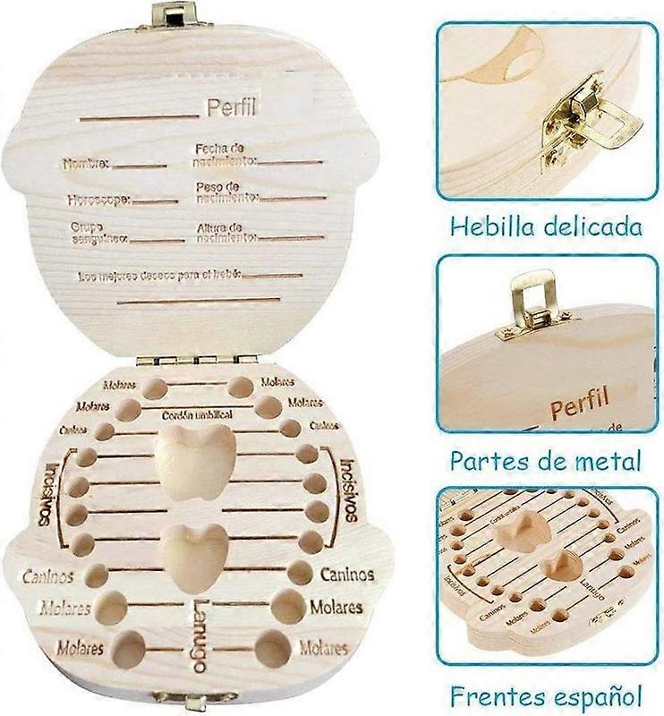 Baby Teeth Save Box Kids Milk Teeth/Umbilical Cord Memory Storage Box Box for Baby Teeth Storage Box for Girls