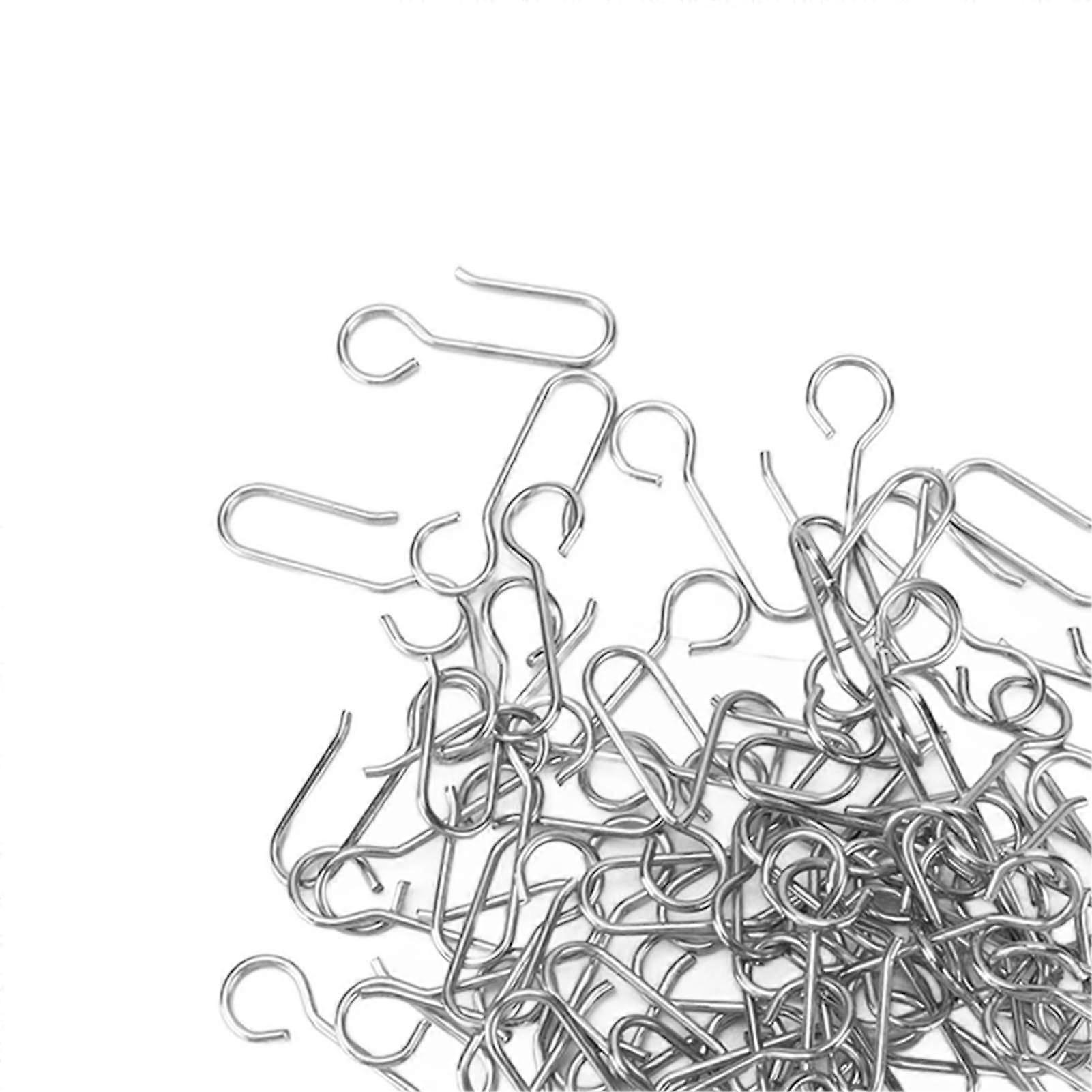 80Pcs Curtain Hooks Small Size Lightweight Rustproof Durable Easy Installation Drapery Hooks for Home Office Classroom