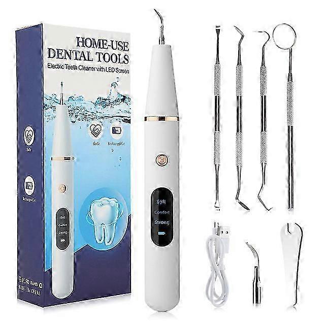 Plaque Remover for Teeth, Tartar Remover for Teeth, Dental Calculus Remover Teeth Cleaning Kit with LED Light & 5 Modes Adjustable