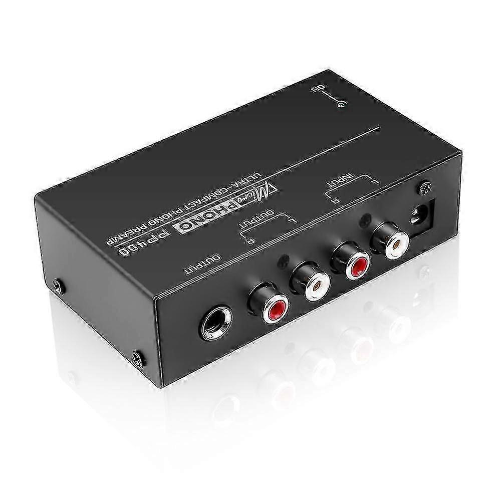 Ultra-Compact Phono Preamp Preamplifier With Rca Input & Output 1/4Inch TRS Interfaces Preamplificador Turntable Preamp PP400