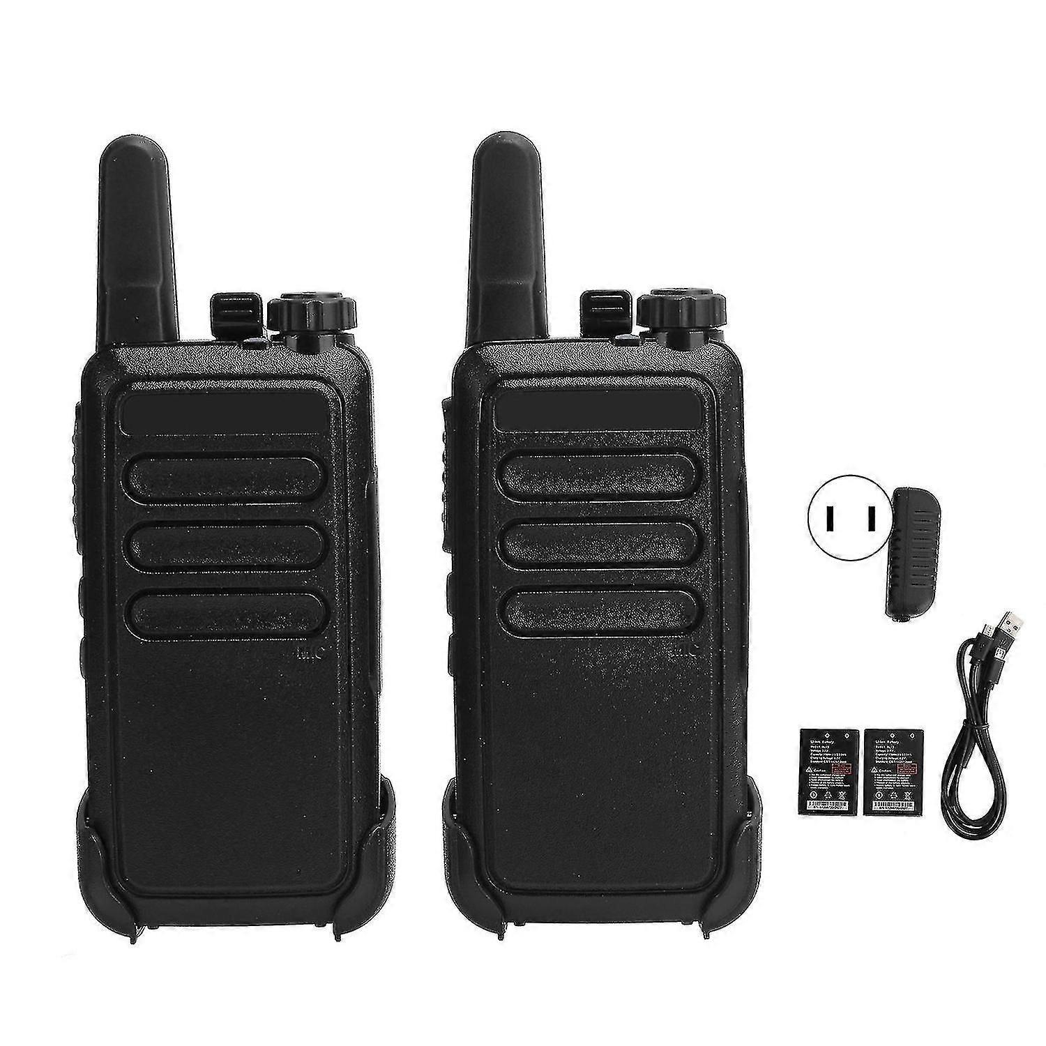 USB Rechargeable Handheld Walkie Talkies with Back Clip - Portable and Convenient 2-Way Radios (US P