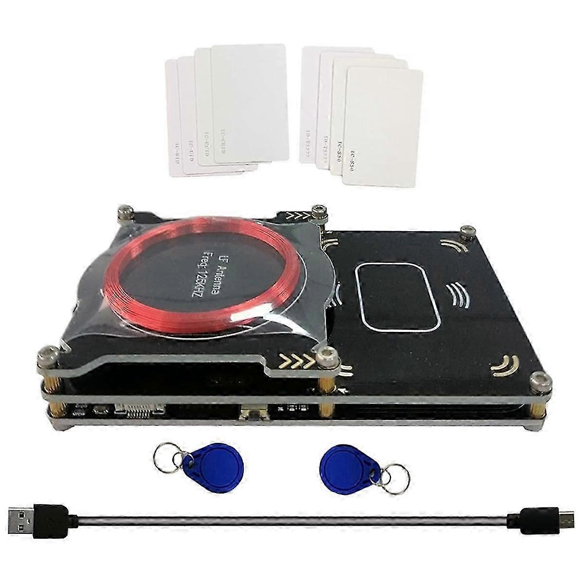 Upgraded 512k Proxmark3 Easy V3.0 RDV4 Memory ID M1 IC Built-in RFID Card Reader Integrated Antenna