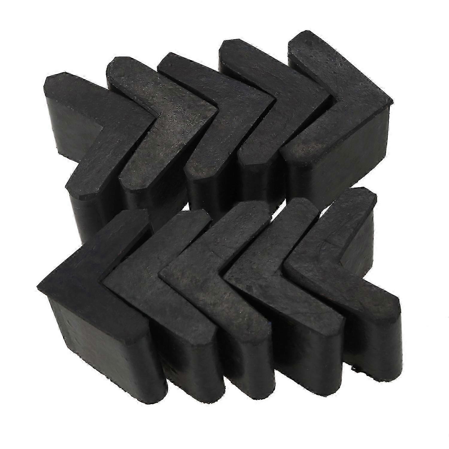 Rubber L Shaped Angle Iron Foot Pads Covers 10 Pcs