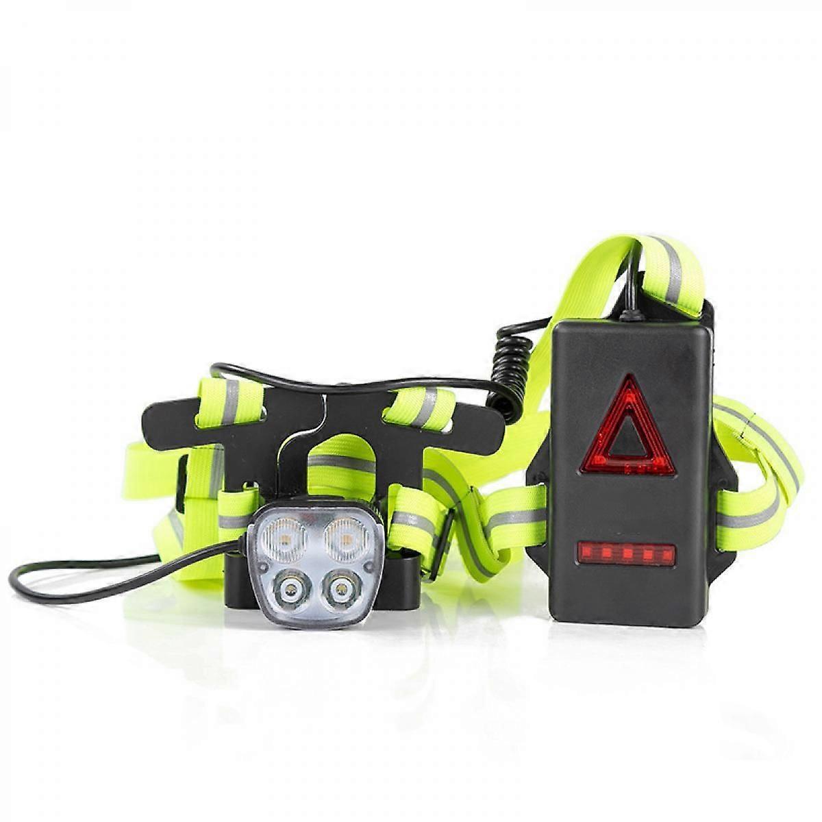 Running Light for Night Dog Walking Jogging, Bright LED Safety Running Headlamp with Warning Light for Runners, USB Rechargeable