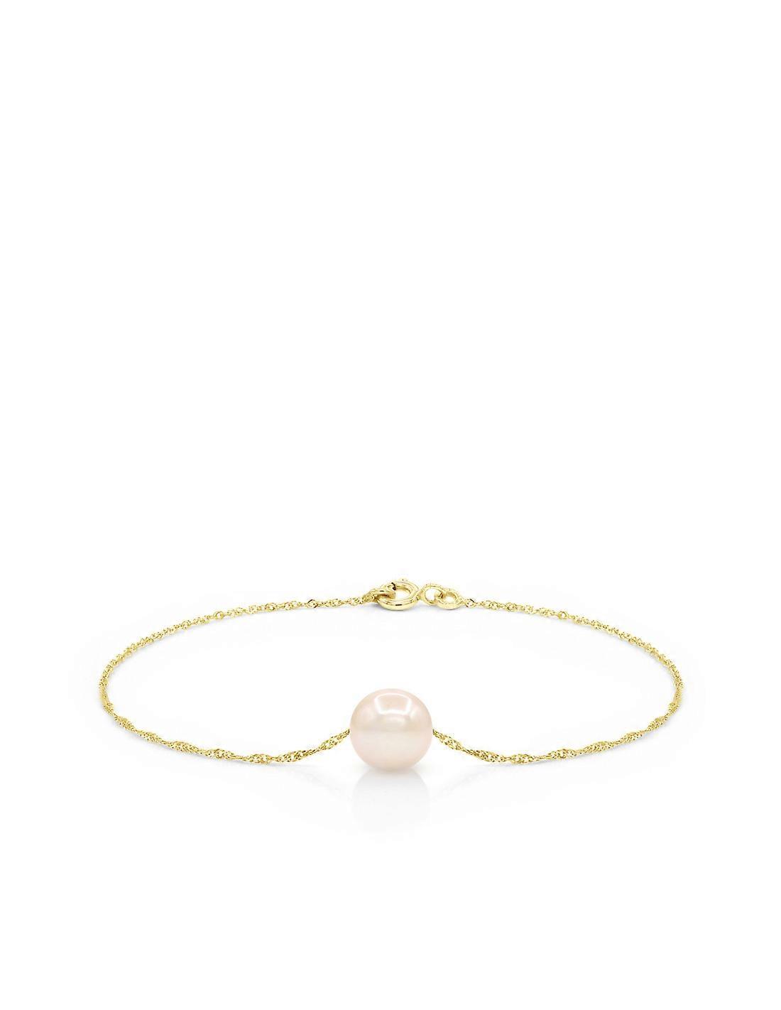 Pulseira em Ouro e Pérola 7-8 mm - Rosa - CAM