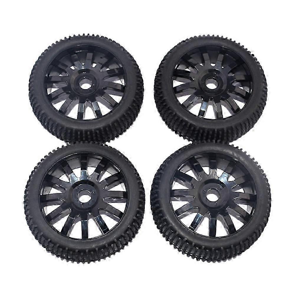 4 Pieces 1/8 Scale RC Buggy Wheels & Tires for HSP Car