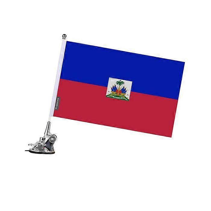 Suction Cup Flag Pole – Flag of Haiti – 27 x 35 cm – Polyester – Stainless Steel