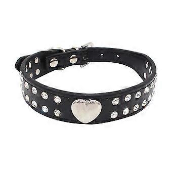LovelyDog Collar Dazzling Sparkling Crystal for Rhinestone Adjustable Puppy for Cat Pet Collar for Small Medium Large Do  XS red