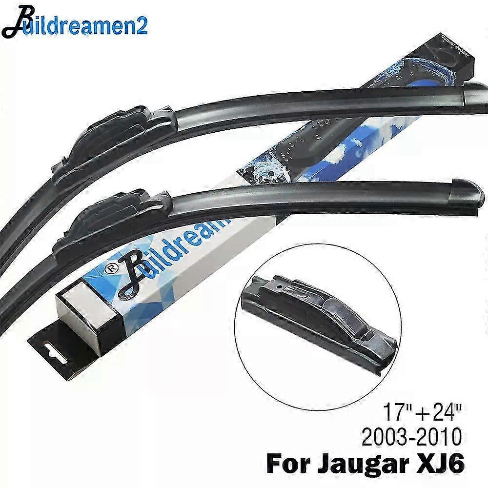 Suitable Buildreamen2 Car Wiper Blade Windscreen Rubber Wiper Suitable for Jaugar XJ6 Sedan Fit Hook Arms 2003 2004 2005 2006 2007 2008 2009 2010