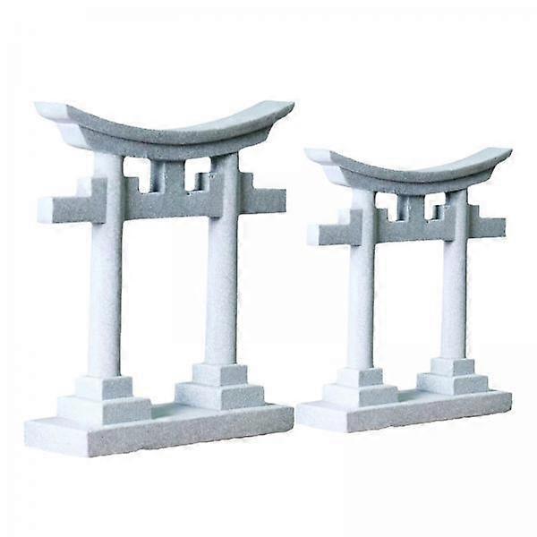 4x 2x Aquarium Torii Imitation Stone Torii Gate Hiding Cave Japanese Torii Gate