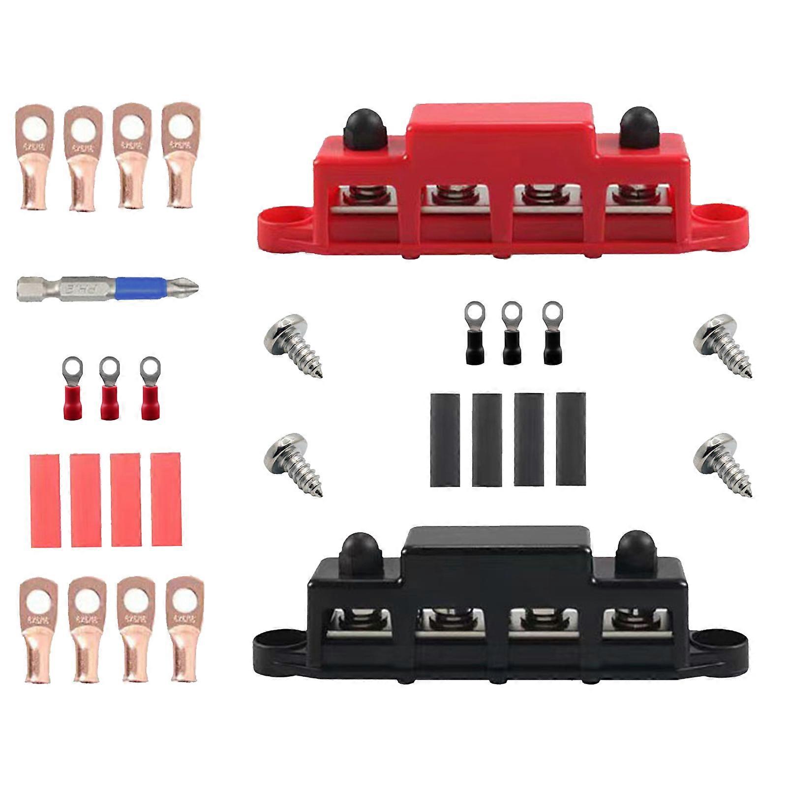 8mm Stud Busbars Power Distributor 250A Corrosion Resistant Electrical Junction Box Easy to Use for Boats Automotive Use