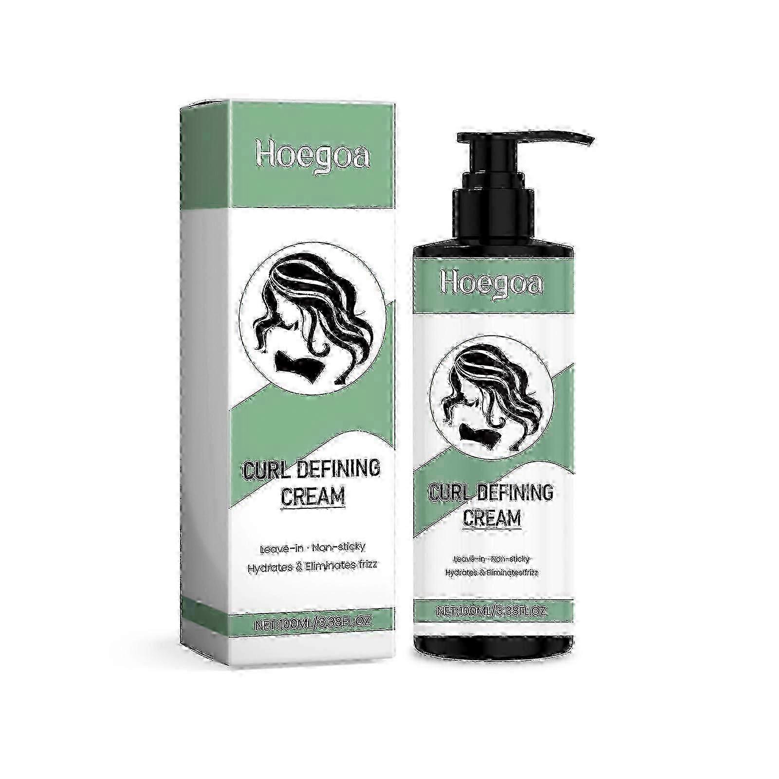 Hoegoa curling styling milk Light curling hair shaping, fluffy cream hair, elastic natural curls, three-dimensional shaping