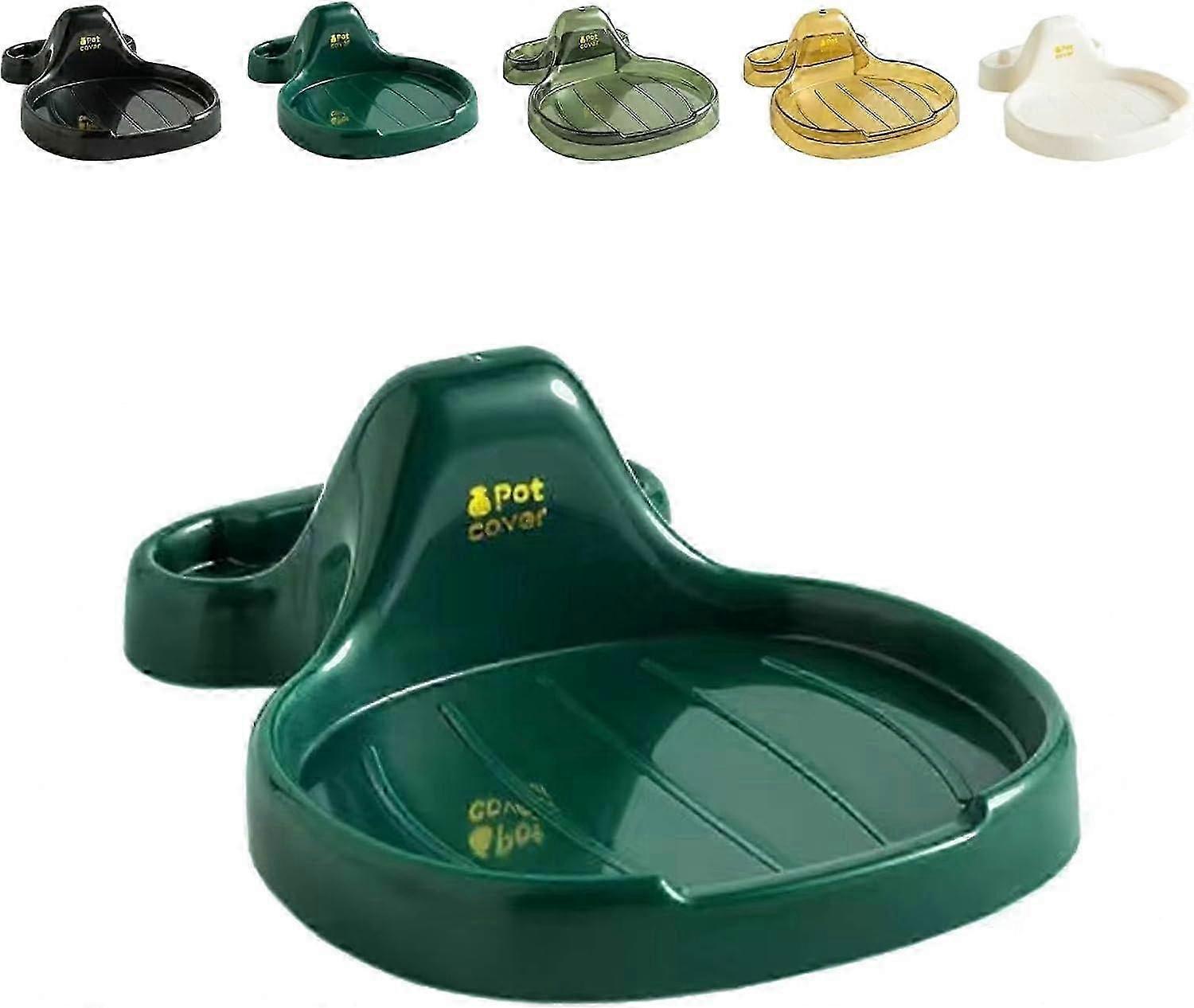 Multifunctional Kitchen Spatula Rack with Lid Holder - Dark Green