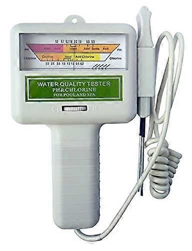 Electronic Pool Water Tester for Chlorine and pH, Plastic and Metal Construction, Digital Handheld Pool Tester