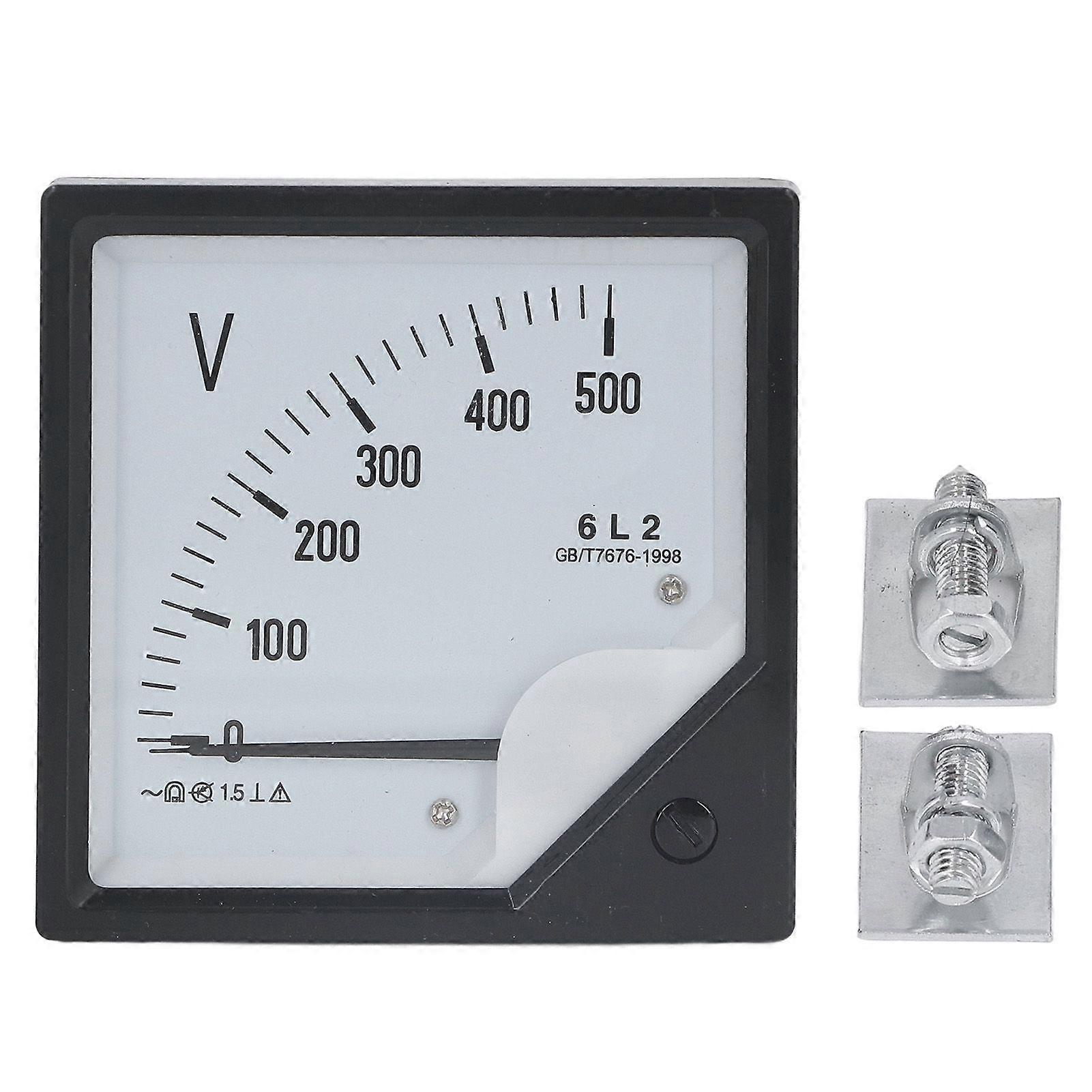 High quality  6L2 500V square generator set pointer type AC voltmeter 0-500V