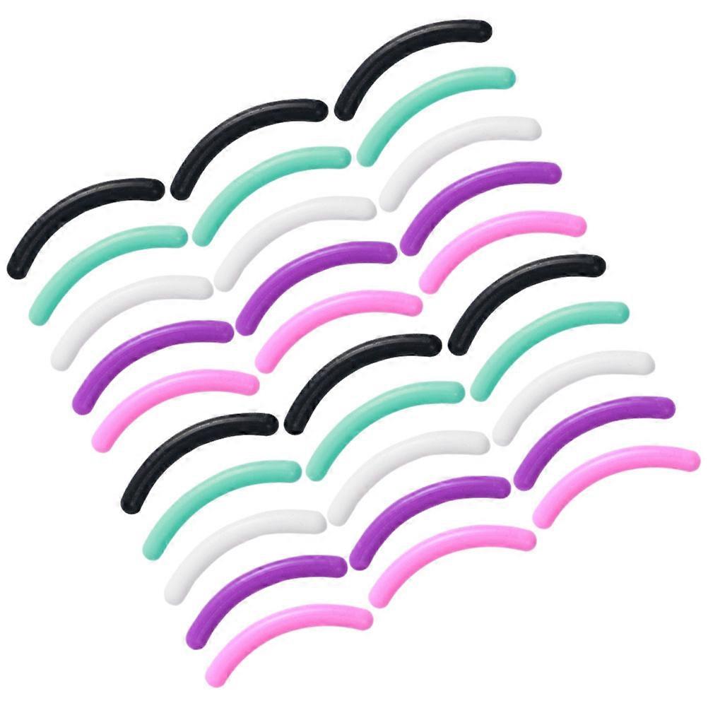 30pcs Eyelash Curler Replacement Pads Lifting Cushion Comb Refills for Eyelash Curlers Colorful Silica Gel