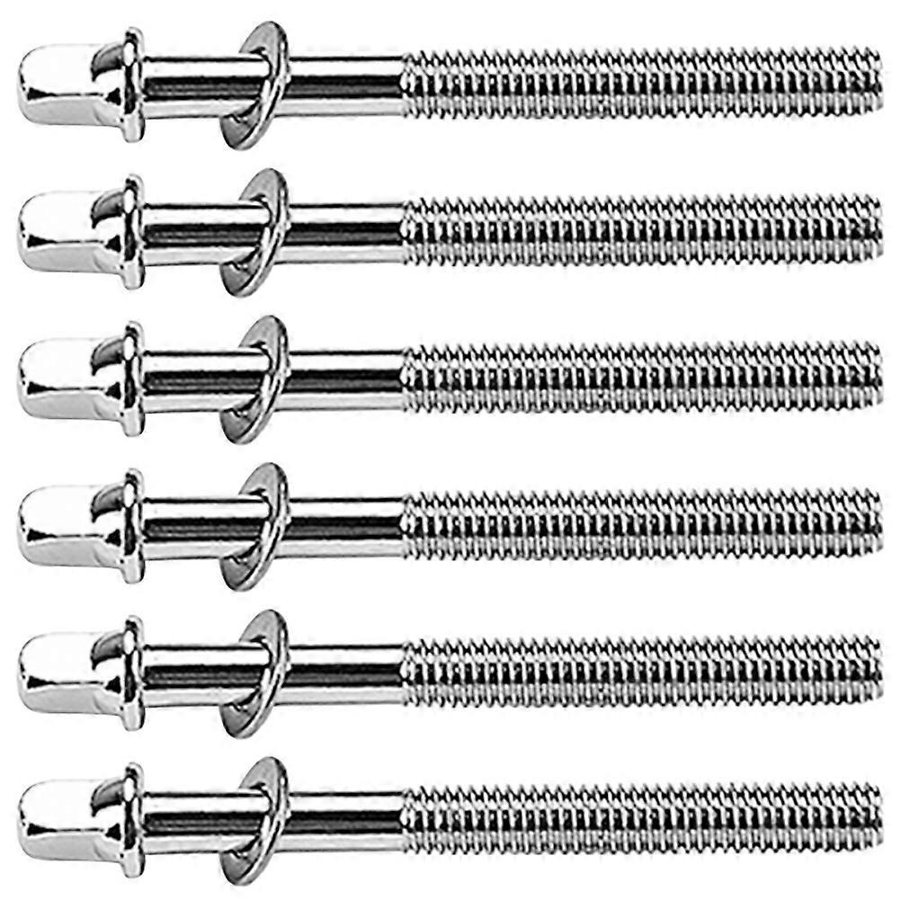6pcs Claw Screws for Drum Lugs, Metal Silver, Universal Fit for Snare & Mounting Drums