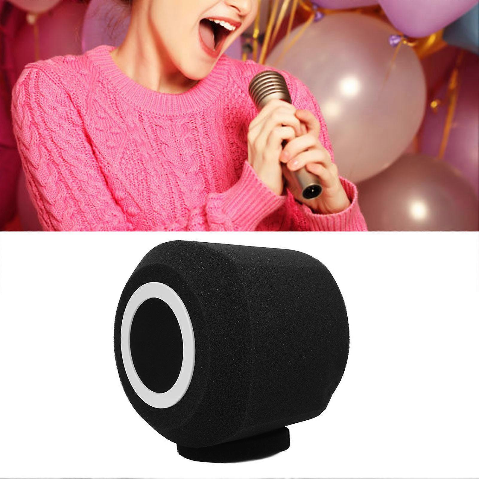 Parabrezza per microfono in spugna con supporto per schermo antirumore Kit filtro pop per microfono a condensatore ordinario 