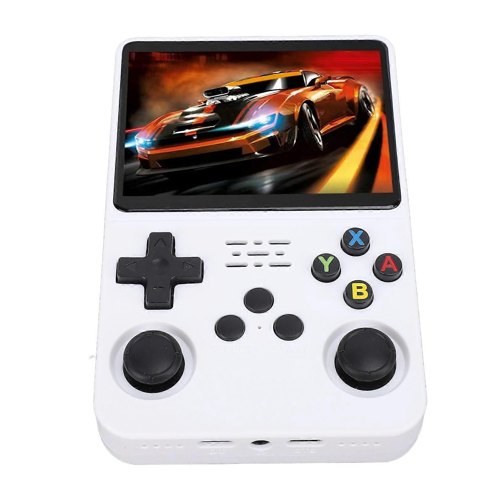 Console di gioco portatile Schermo IPS da 3,5 pollici Supporto OTG open source Console per videogiochi retrò con doppio joystick 3D Piccola scheda di memoria da 64 GB per bambini Whi