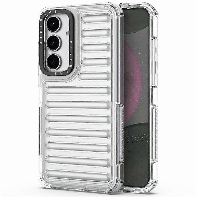 Compatible For Samsung Galaxy S25+ Case Stripe Design Anti-Slip Detachable TPU+PC Phone Cover