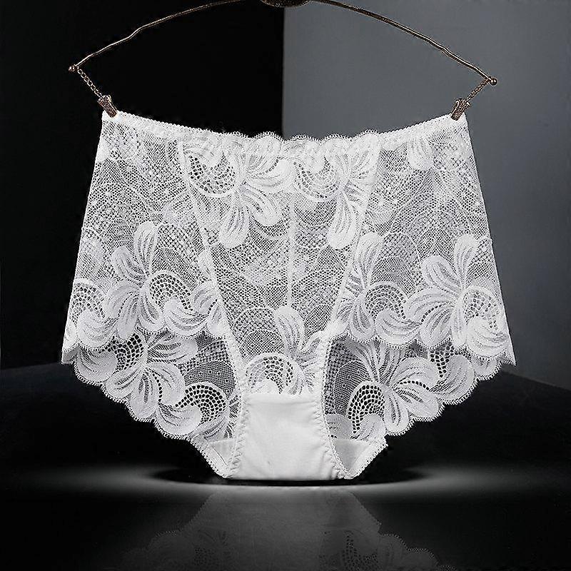 Large size Panties Sexy Lace underpants Large size Hollow out Cotton crotch briefs High waist boyshorts