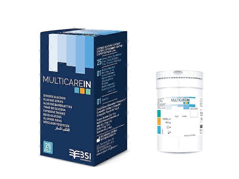 Multicare IN New Multicare In Glucose Measuring Strips with Coded Chip Pack 25 Pieces
