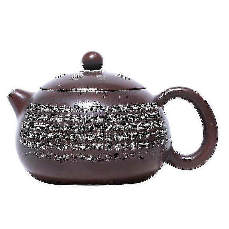 Coffee Tea Sets The Heart Sutra Xi Shi Yixing Dark Red Enameled Pottery Teapot Nixing Pottery Full Manual Lettering