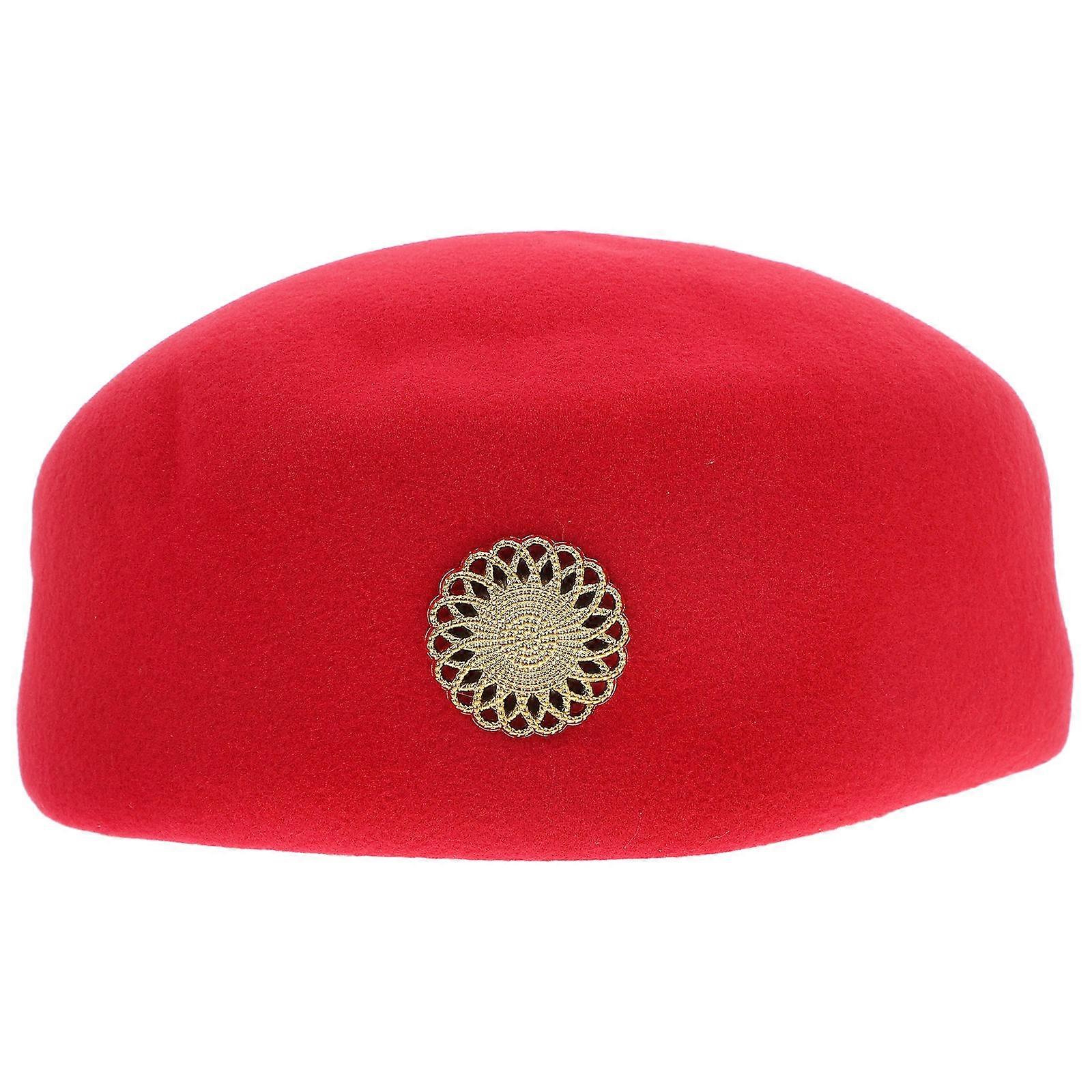 Stage Performance Hat for Airline Characters, Elegant Shape, Long-