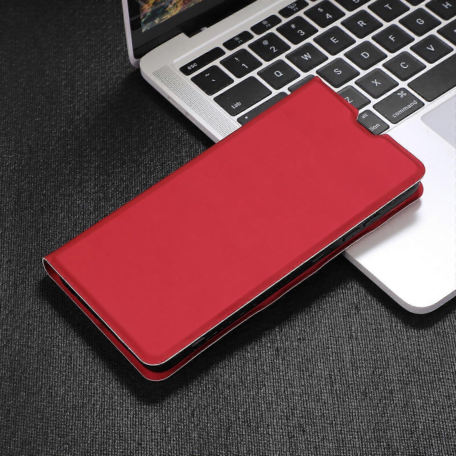 Case For Iphone 13pro Max Wine Red Double-sided Rice Flip