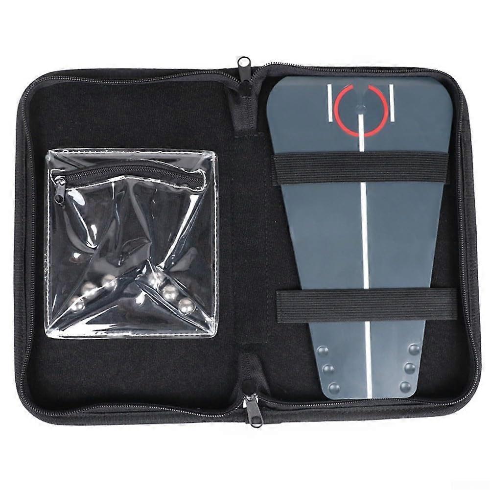 Golf Putter Practice Device Indoor Training Aid Set with 3 Difficulty Levels, Storage Box, 6 Steel Balls to Improve Putting Skills