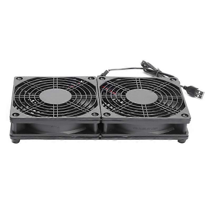 120Mm 5V USB Powered PC Router Dual Fans