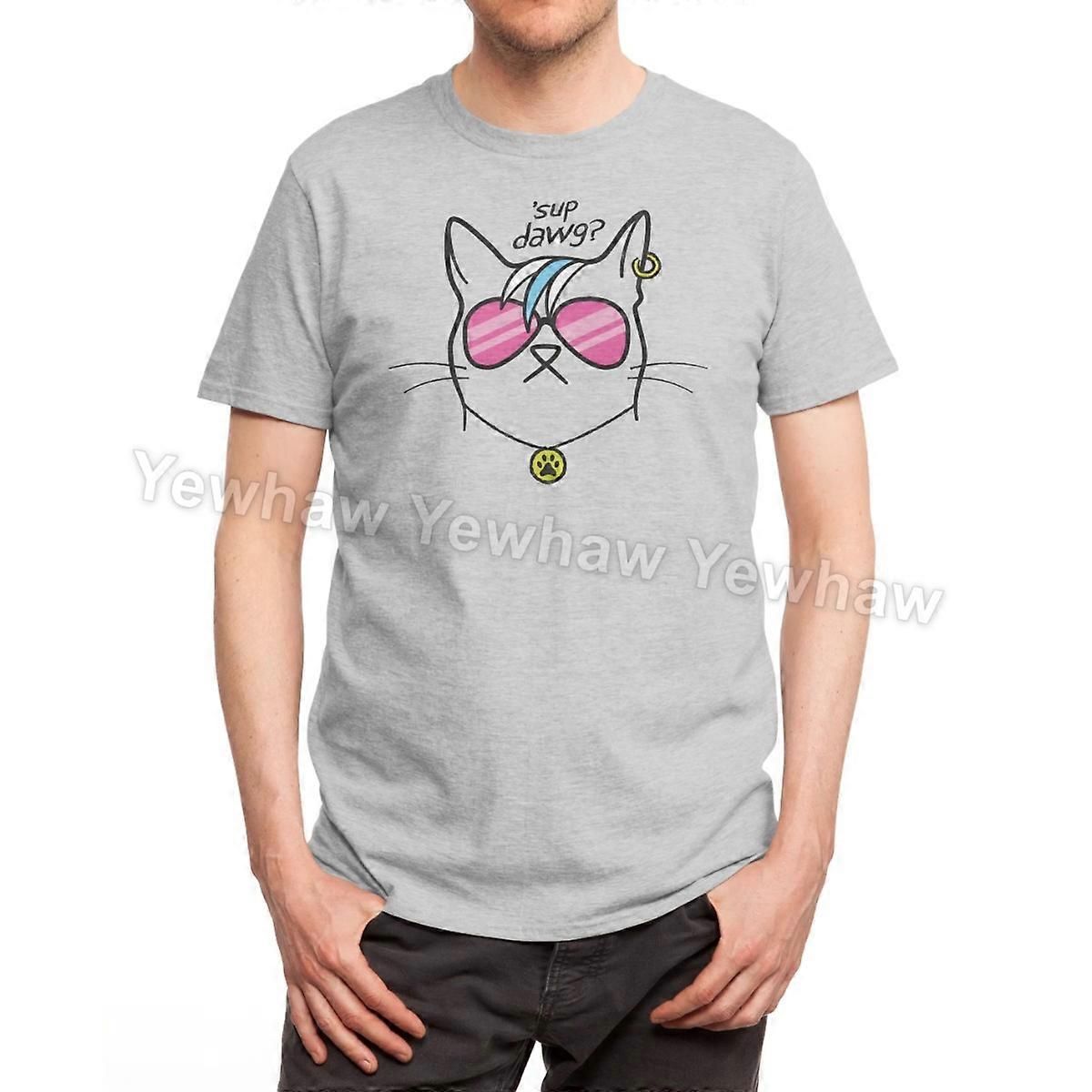 hva skjer Dawg? T-skjorte katt solbriller morsom hipster