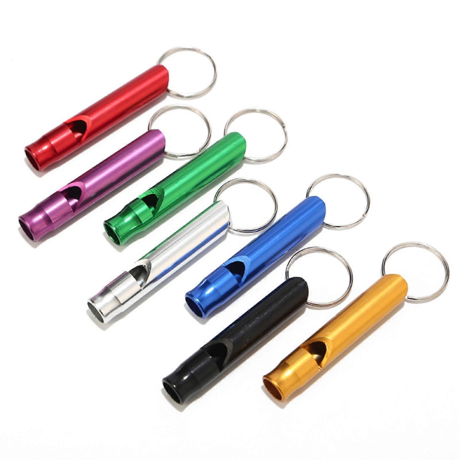 Aluminum Safety Whistle Emergency Whistle with Key Chain Multi Color Whistle for Hiking Camping