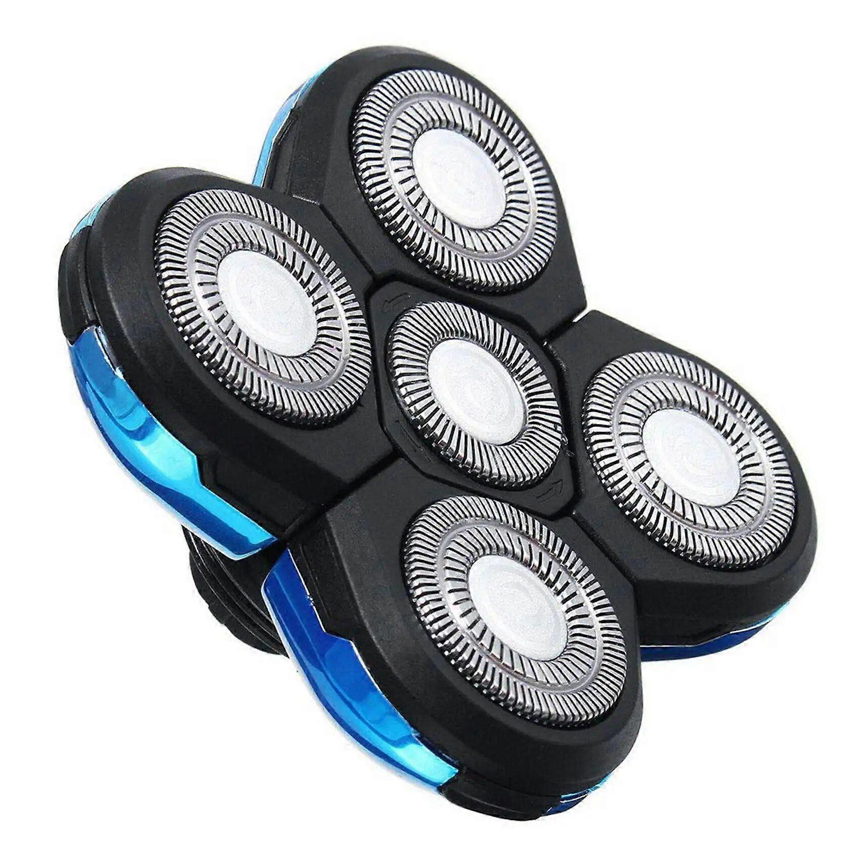 5D Electric Shavers Replacement Razor Blade Heads Bald for Spare Blade Bald Head Shavers for Men (Blue)