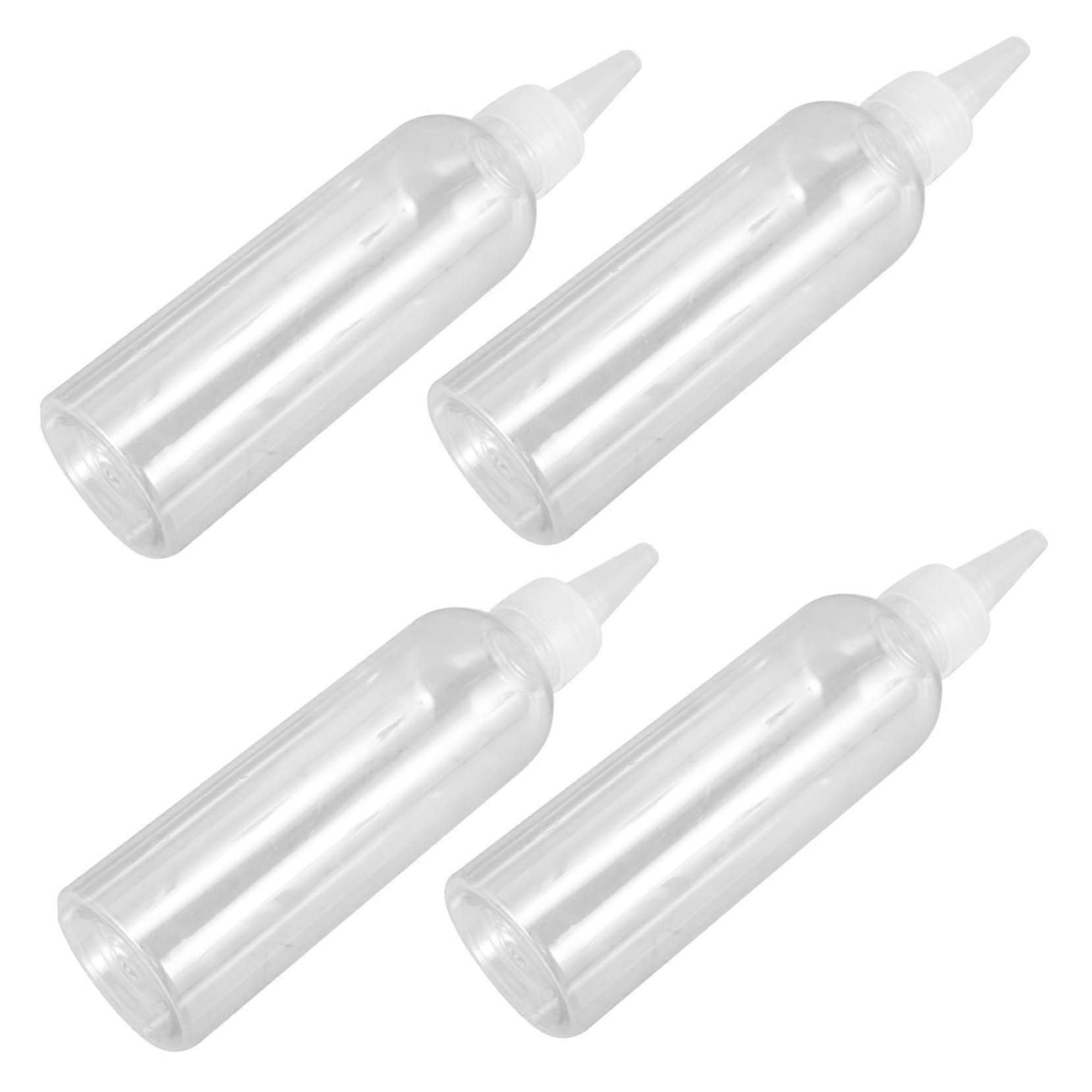 Portable Travel Squeeze Bottles Pack of 4 Empty Drip Tip Dropper Bottles Refillable Fine Tip Glue Bottles for Crafts