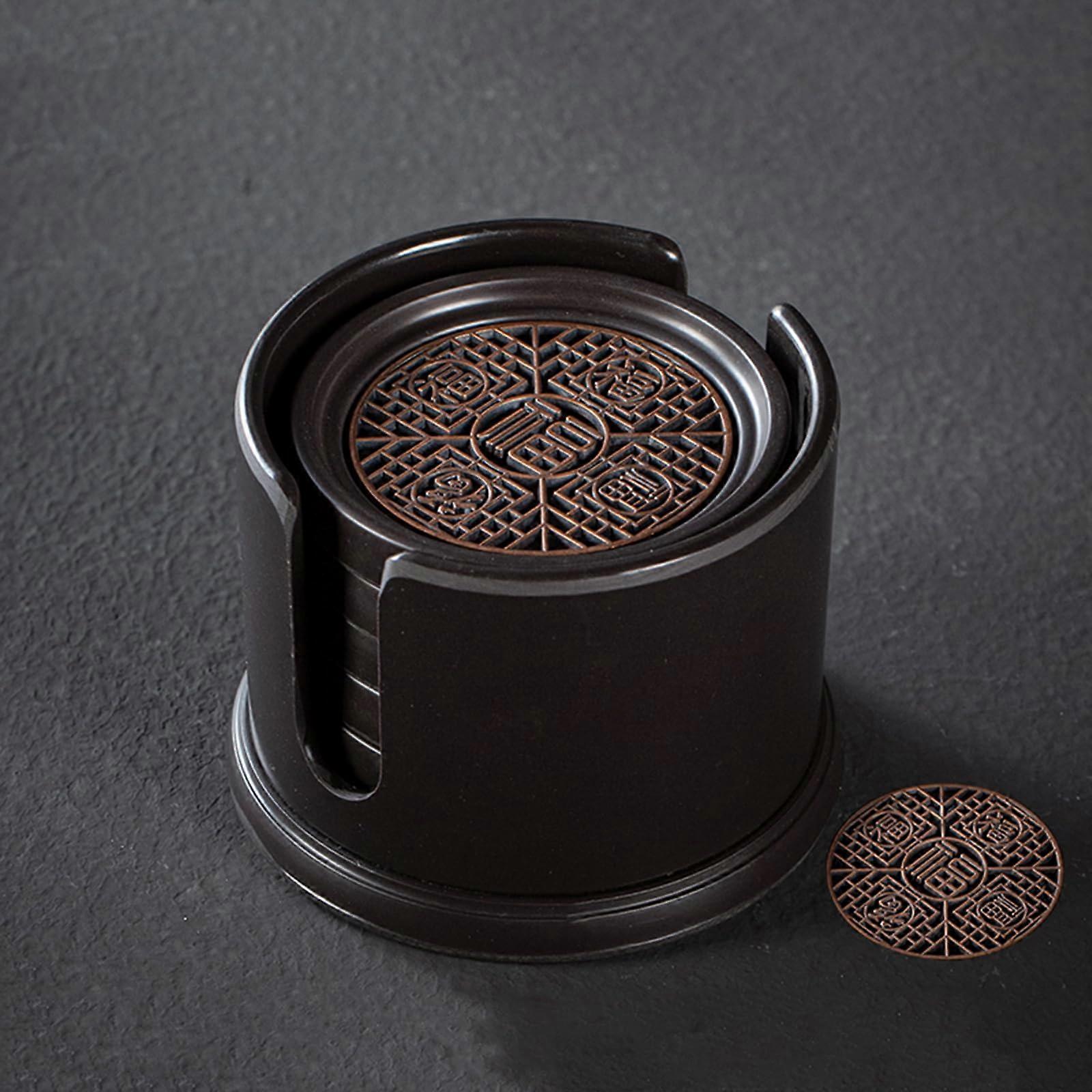 Coasters made of plastic, 6pack, suitable for hot or cold drinks, cup coasters for table protection